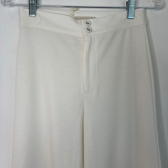 Suzie Kondi High Waist Boot Cut Ponte Pants Ivory Size XS NWT - Picture 2 of 8